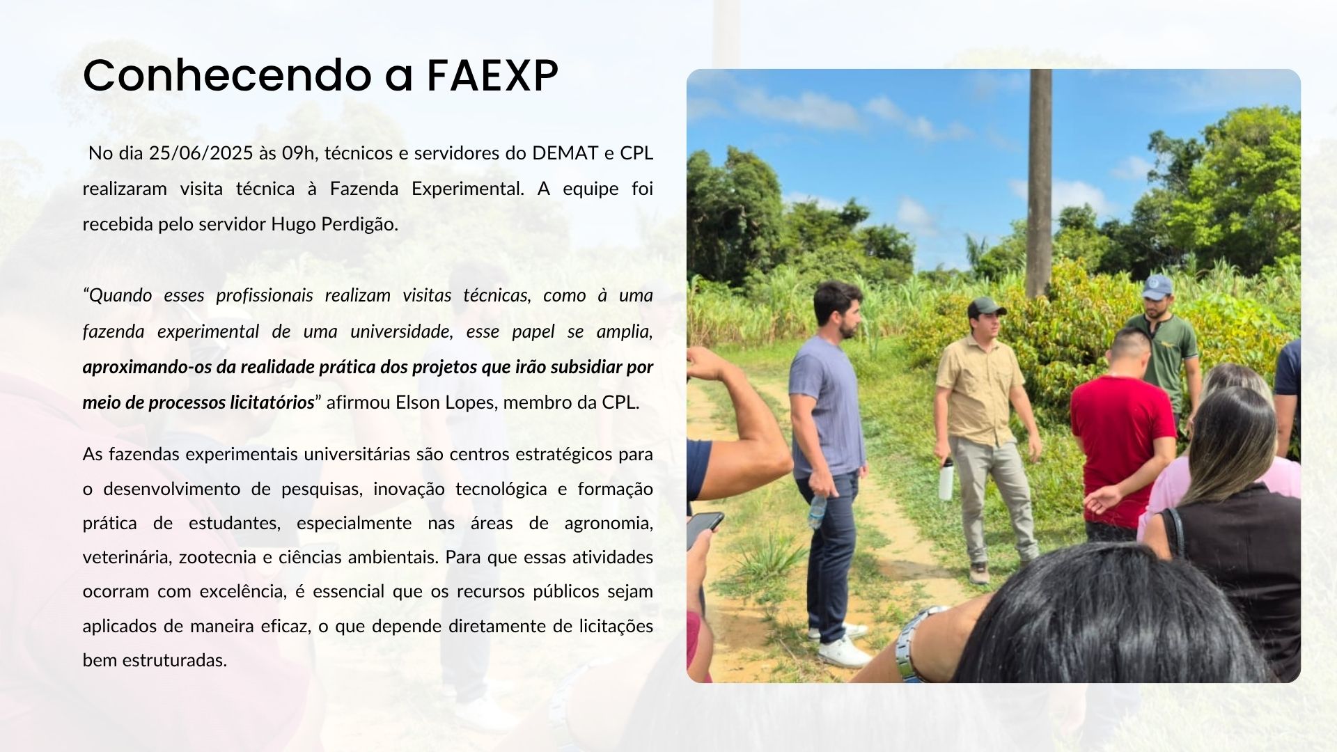 Visita Técnica da PROADM a FAEXP 2
